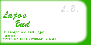 lajos bud business card